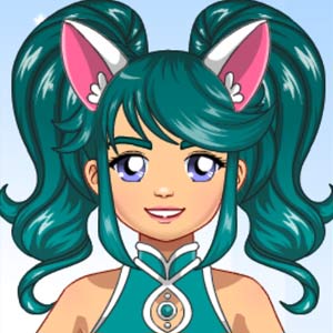 Aqua haired anime magical girl