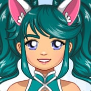 Aqua haired anime magical girl