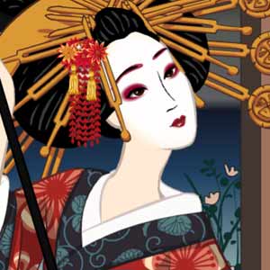 Juego de vestir kimonos japoneses