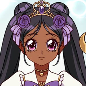 Kawaii magical girl with purple tiara