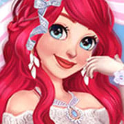 Disney Princess Ariel in wedding dress