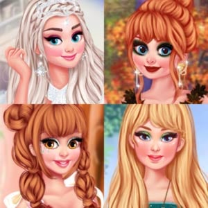 Four princesses in seasonal fantasy looks