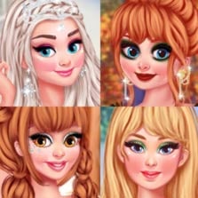 Four princesses in seasonal fantasy looks