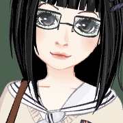 Cute Japanese girl in a seifuku school uniform