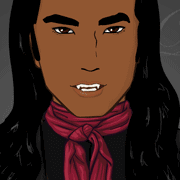 Tall, dark and handsome male vampire
