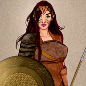 Fierce Amazon Warrior Woman