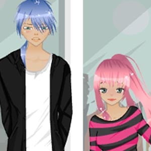 Seu próprio casal no estilo anime , personalize seus próprios personagens originais masculinos e femininos