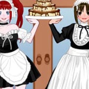 Personajes femeninos originales de sirvientas en este genial juego de vestir de anime de Rinmaru