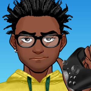 Cute gamer boy with glasses