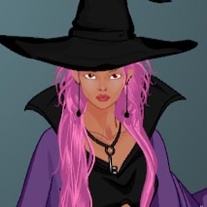 Create and customize your own witch OC with dark medieval clothes!