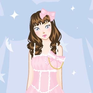 Your own Lolita character! Lots of pink, pastel tones and adorable background music!