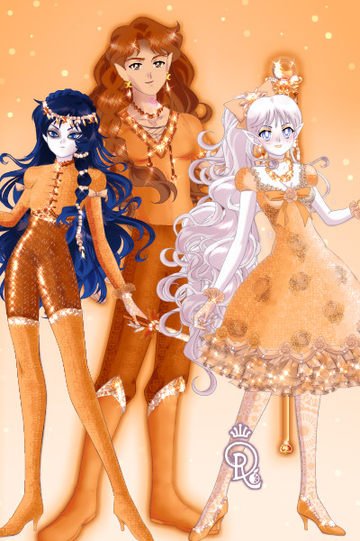 Orange Trio ~ Seretice and Faeron look at least somewh
