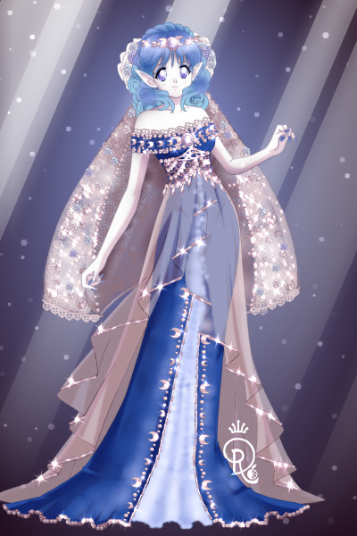 Moon Elf Priestess ~ A daughter born of ice and snow, the pal