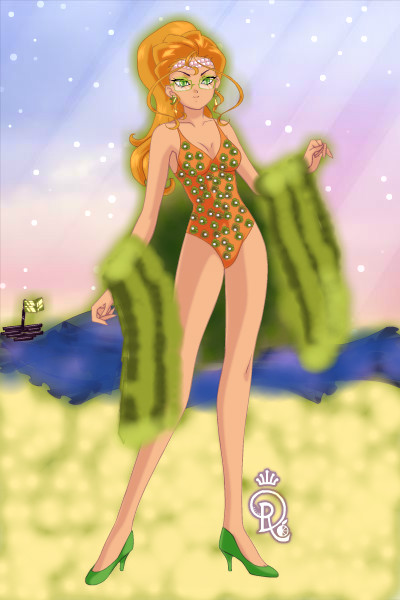 70\'s swim suit theme. ~ So my three themes were water, lime gree