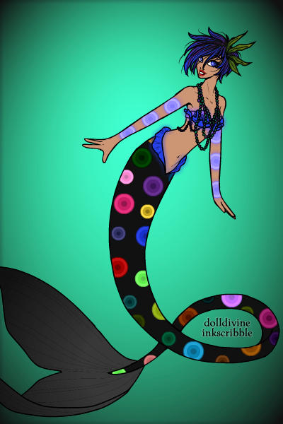 Polka dot mermaid ~ Something I made! Hope you guys like it!