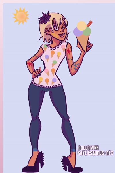 An outfit for the summer ~ My attempt at an Ice-cream tank top I ha