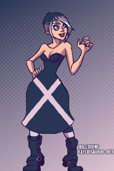 Scotland Flag dress (For SleepyKitty) ~ I'm finding these fun to make! Keep the 