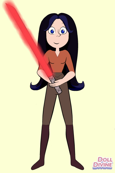 Glow Tutorial Final Product ~ Me holding a lightsaber made on the Gems