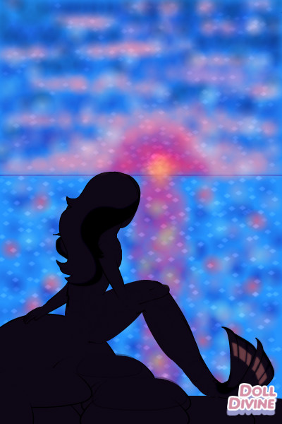 Mirmaid Sunset ~ I decided to do another Gemsona silhouet