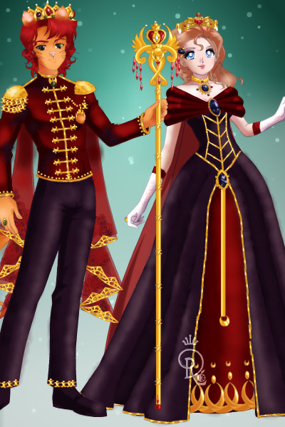 King Purr and Queen Val of Zaychematsa ~ Aka genderbent Cat Queen and Valter. Ins