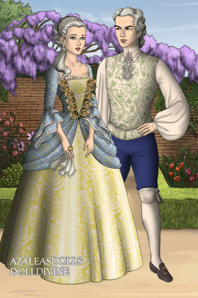 Rococo Couple ~ first attempt at a rococo look on the Tu