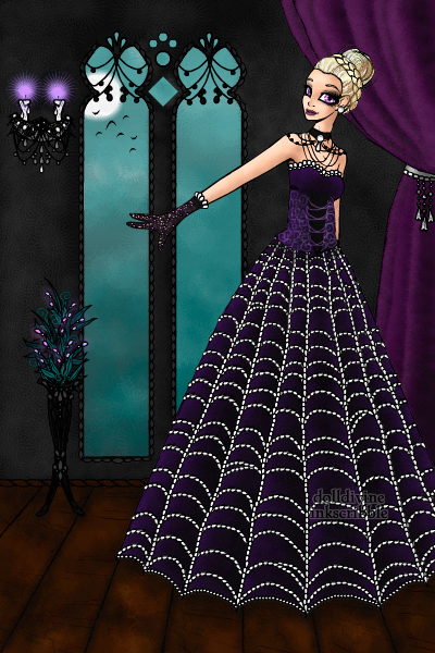 The Spider Queen in her castle ~ <p>*Secret Pumpkin Gift* Happy Halloween