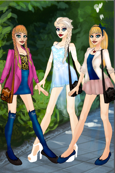 Anna, Elsa and  Eilonwy ~ #Disney #DisneyHigh
#BluesDisneyHighDol