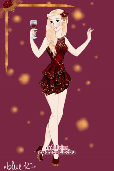 Red-Golden Cocktail Couture ~ I am attending @BBchan's Birthday party.
