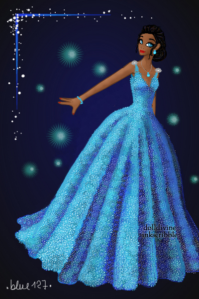 Electric Blue Flower Couture ~ Damn. This was hard. <br>
I had the ide