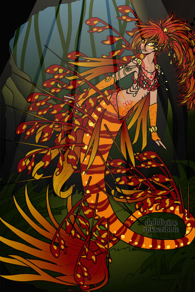 Lionfish-mermaid in the light ~ 