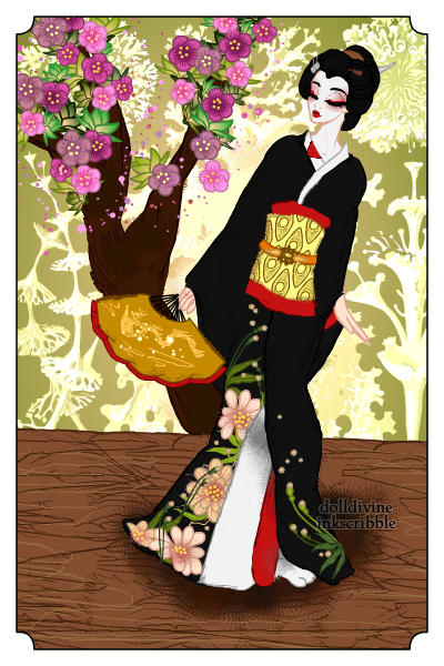 Gion Odori ~ Inspired by the great Geisha Tsuneyuu. I