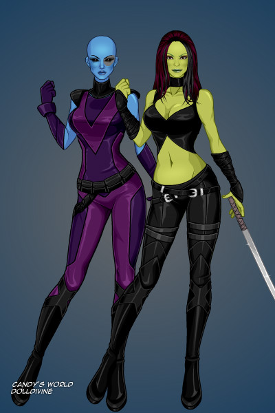 Nebula and Gamora - Daughters of Thanos ~ by Ellishul