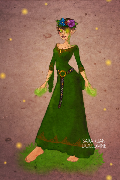 Aubrey Hunt - Mythic - Elf ~ Aubrey Hunt as an elf, making the grass 