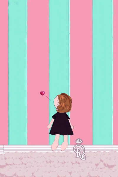 Striped Walls ~ For @dollie's Color Combo: Green & Pink 