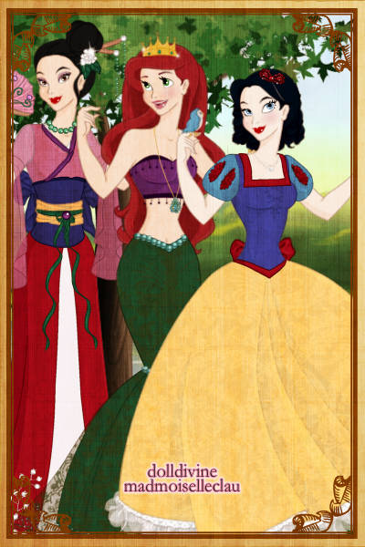 More Princesses ~ Next in the line.  Mulan, Ariel, and Sno