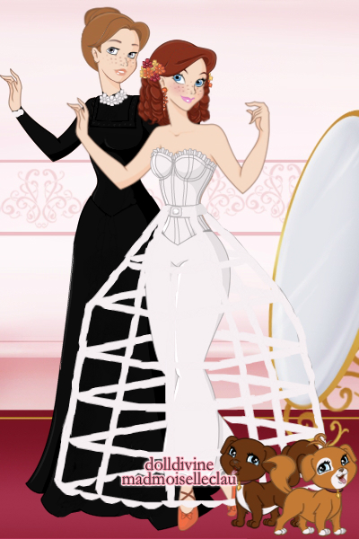 Lady Vi\'s crinoline ~ Getting dressed up for the evening - bre
