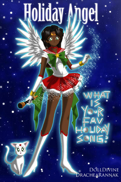 Holiday Angel, ready to carol! ~ An angel inspired by Christmas carols.  