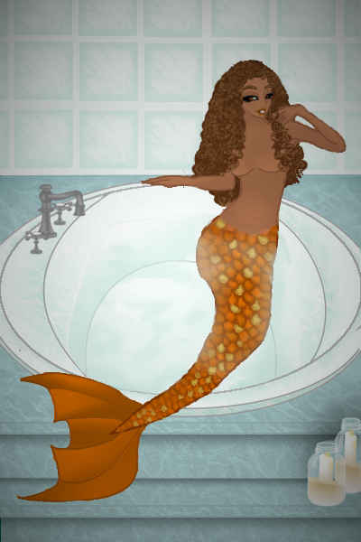 Mermaid in the tub ~ This is a remake of this doll http://www