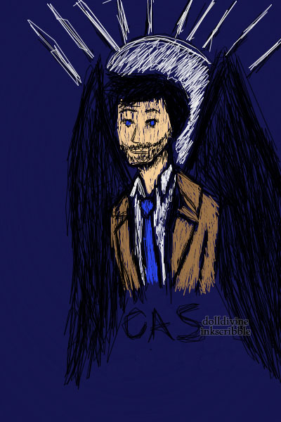 Castiel - Pen Sketches ~ idk using the pen tool is a lot like usi