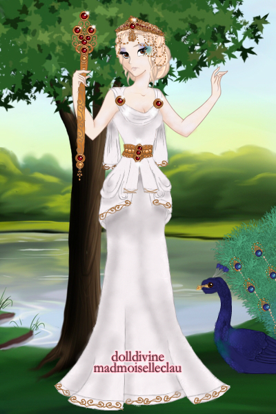 Hera (Juno) ~ I got lazy with the peacock feathers... 