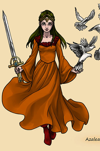 Queen of Peace ~ Elincia wielding Amiti, the treasured bl