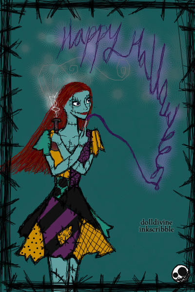 Sally Wishes You A... ~ Third time's a charm. Halloween fanart s