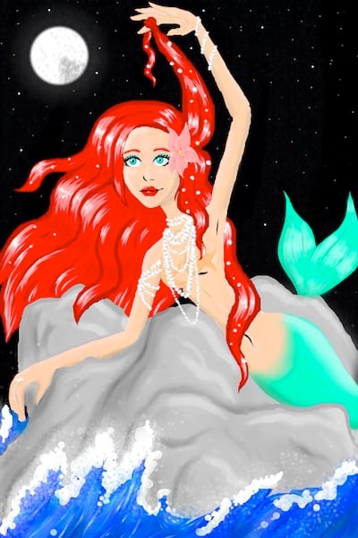 My little mermaid... ~ I started drawing it in snapchat and i e