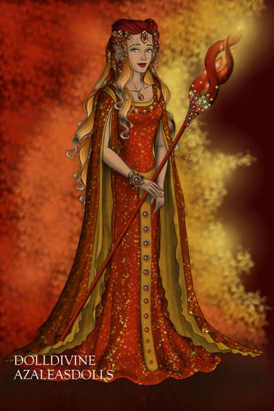 Iliora the Flame Empress ~ 1st doll in LOTR maker, woo hoo, pretty 
