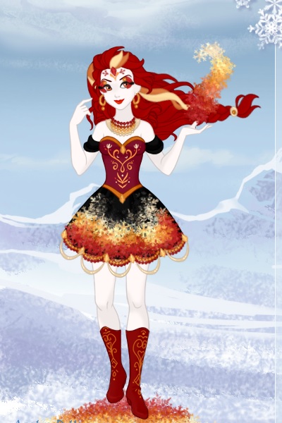 Fire in the Ice ~ The cold doesn't bother her either :)