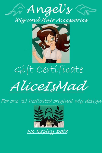 Gift Certificate For AliceIsMad ~ Feel free to redeem this certificate at 