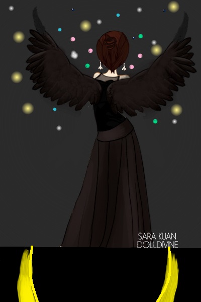 Katniss: The Girl On Fire ~ I tried to make the background look like