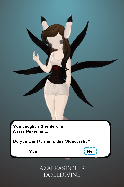 A Wild Slenderchu! ~ So Angel and I came up with Slenderchu w