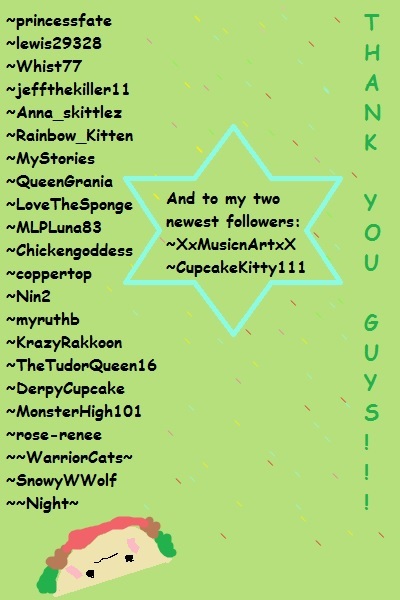 SHOUT OUT TO MY FOLLOWERS! ~ 3 of 3...So I just want to thank all of 