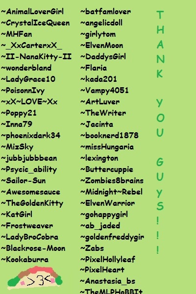 SHOUT OUT TO MY FOLLOWERS! ~ Part 2 of 3 :3
